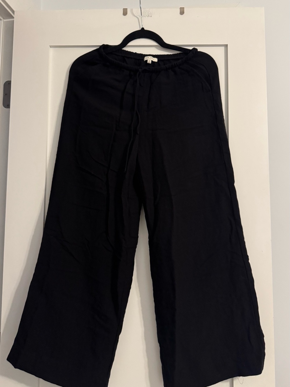 Z Supply Black Wide-Leg Drawstring Pants